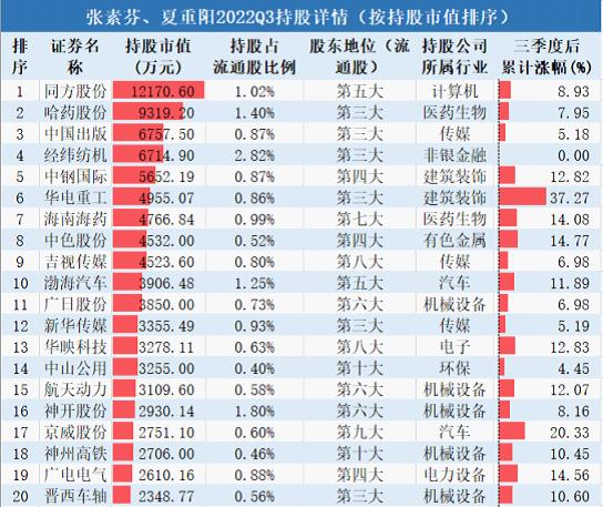 夏重阳最新持股查询，深度解析与洞察